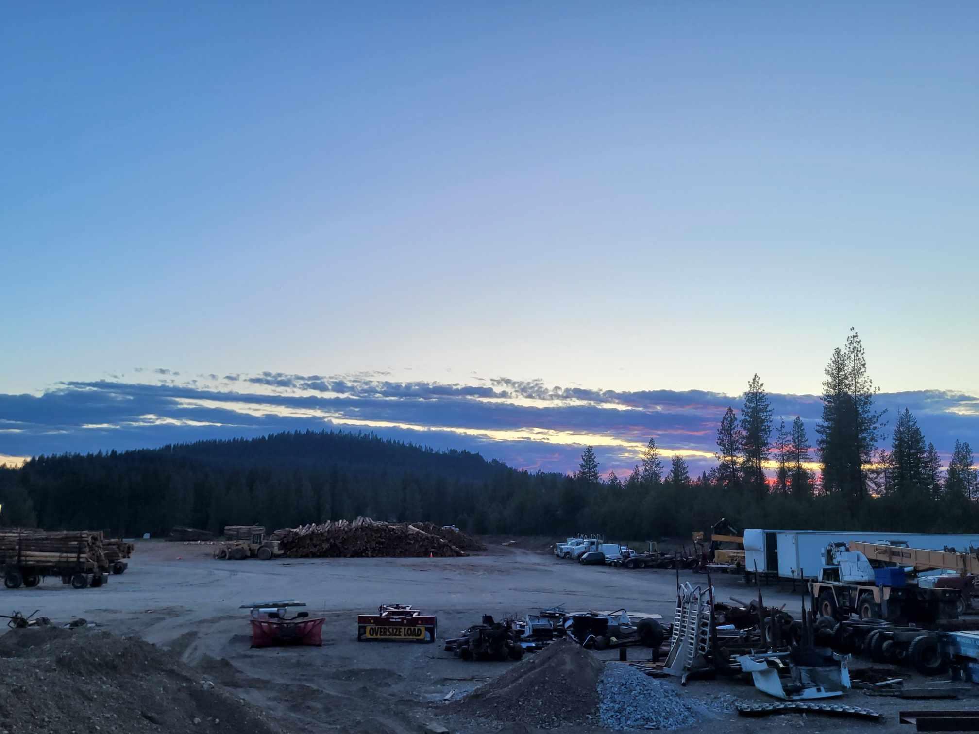 Log inventory at the Blanchard yard